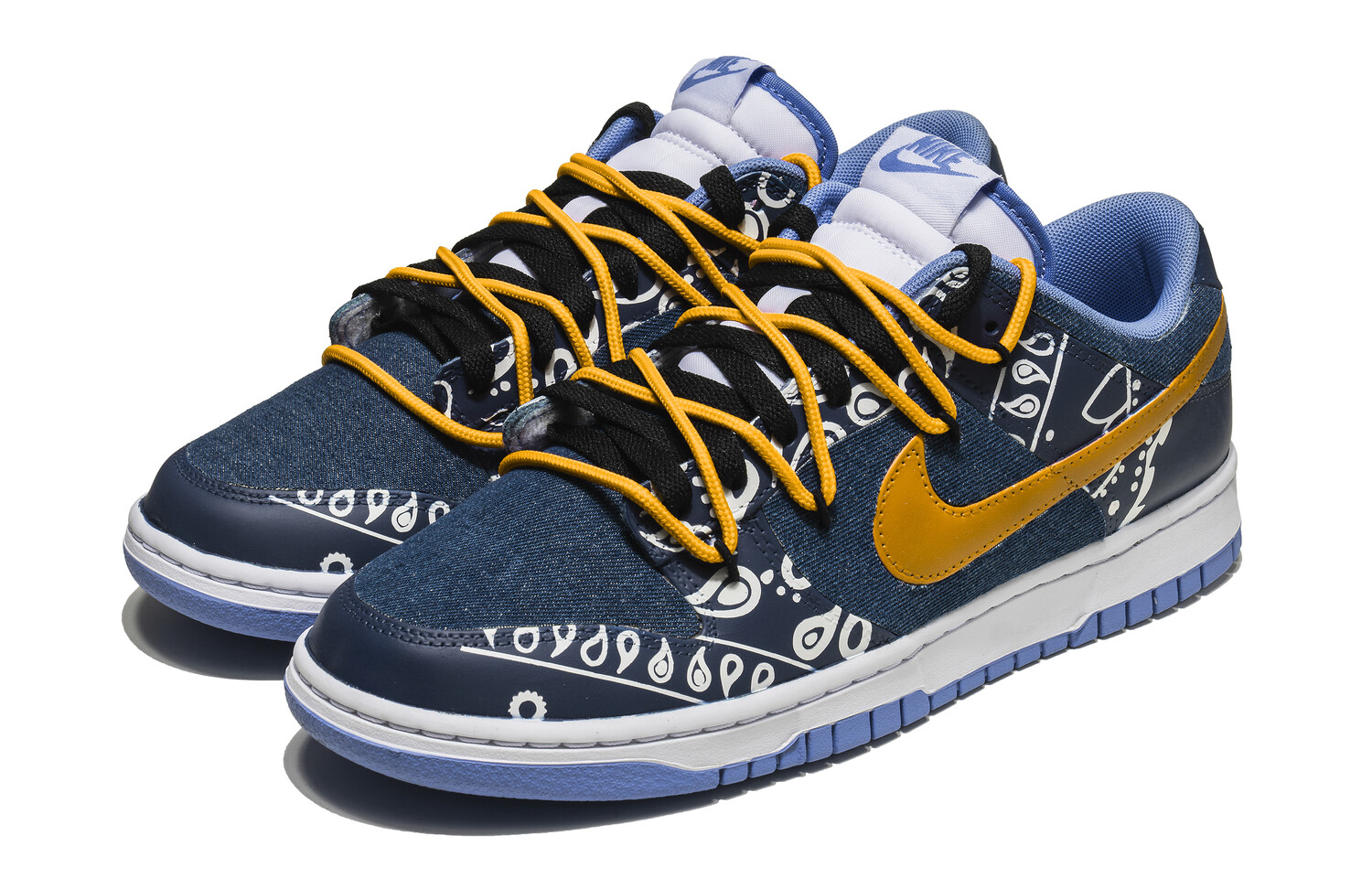 

Кроссовки Nike Dunk Skateboarding Shoes Unisex Low-top Blue/gold, красный