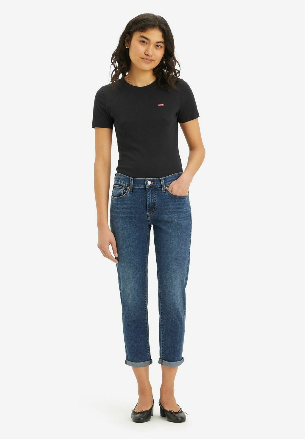 

Джинсы облегающего кроя MID RISE BOYFRIEND Levi's®, темно-синий