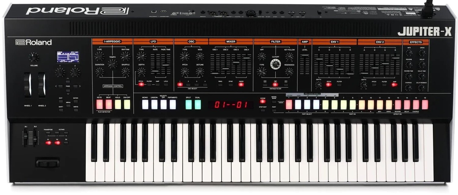 

Roland Jupiter-X 61-клавишный синтезатор