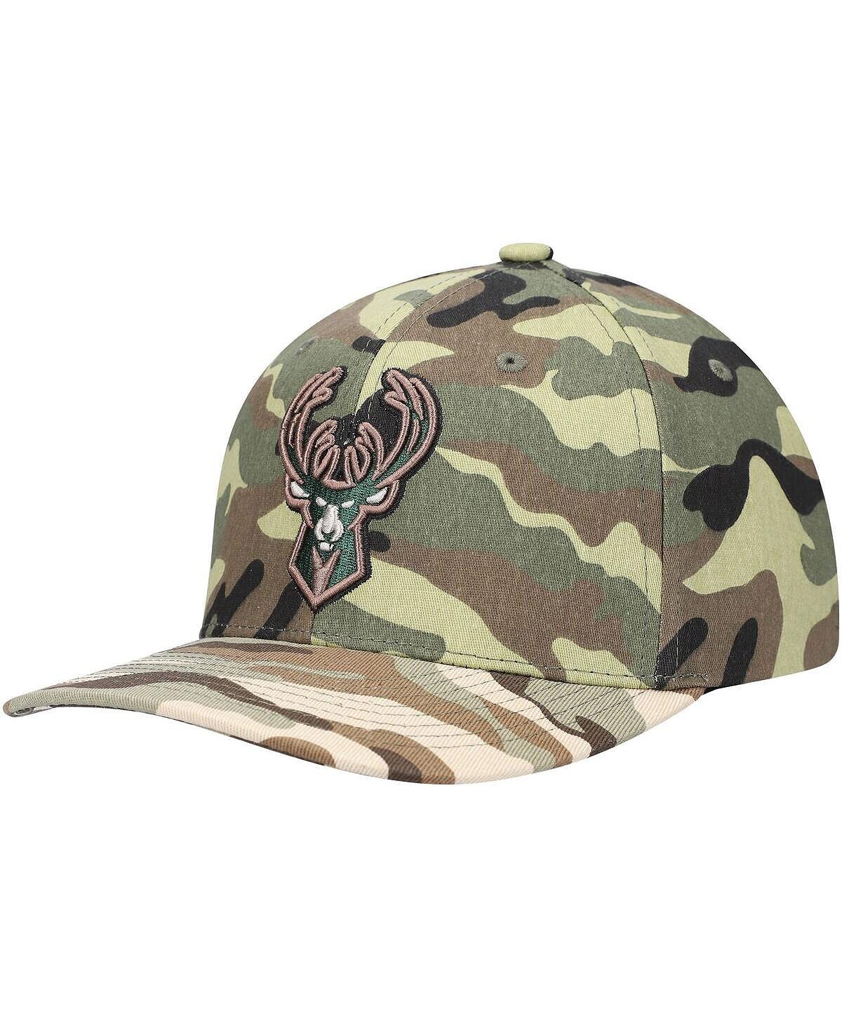 

Мужская камуфляжная кепка Milwaukee Bucks Woodland Desert Snapback Mitchell & Ness