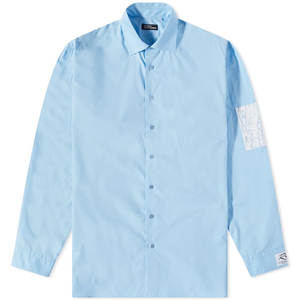

Классическая рубашка Raf Simons Will Kick Patch, синий