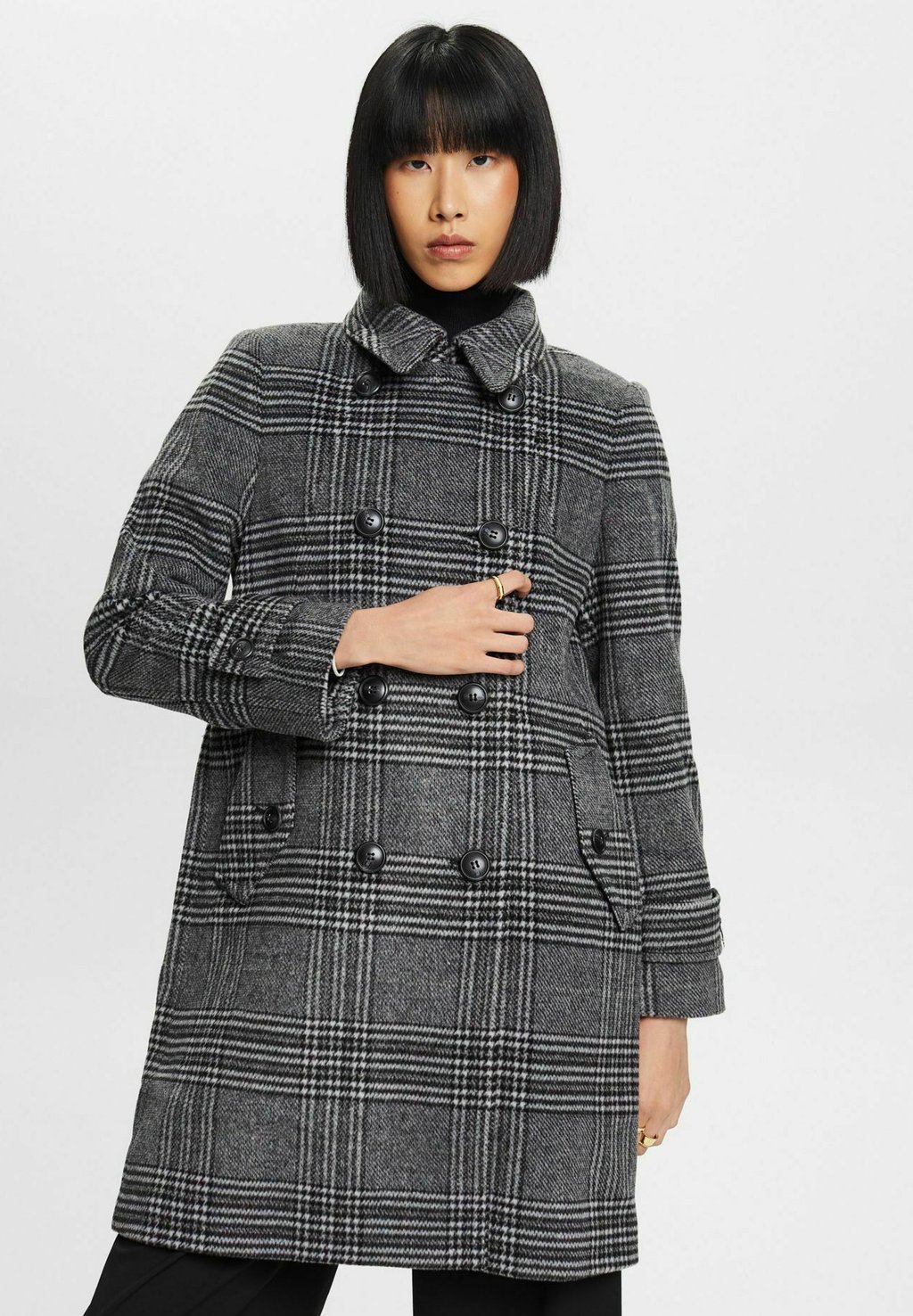 Классическое пальто Esprit Collection, черный пальто esprit collection curly boucle серый