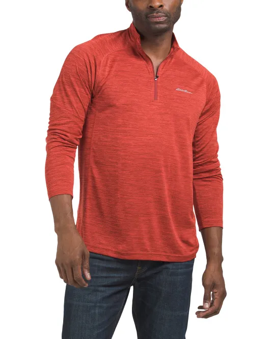

Топ с молнией в четверть и длинными рукавами Mr Eddie Bauer, цвет Copper