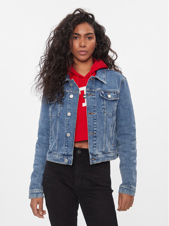 

Джинсовая куртка узкого кроя Tommy Jeans, синий