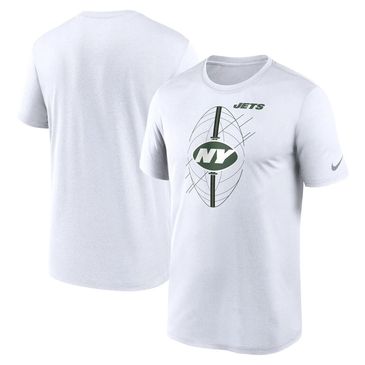 

Мужская белая футболка New York Jets Legend Icon Performance Nike, Белый