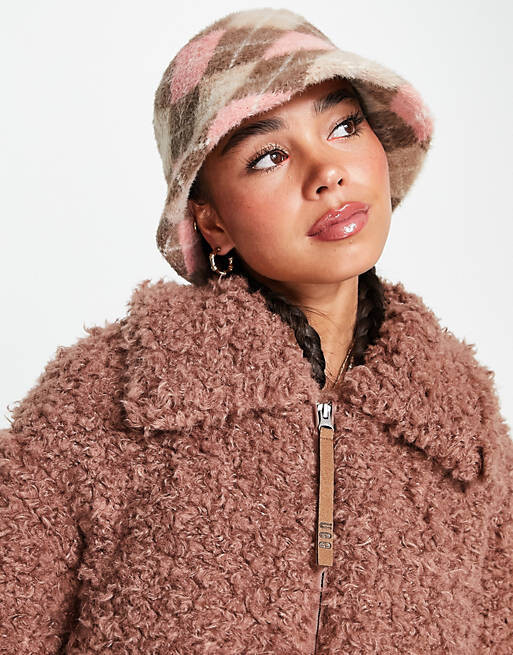 

Коричневая куртка на молнии из шерпы UGG Maeve, Коричневый