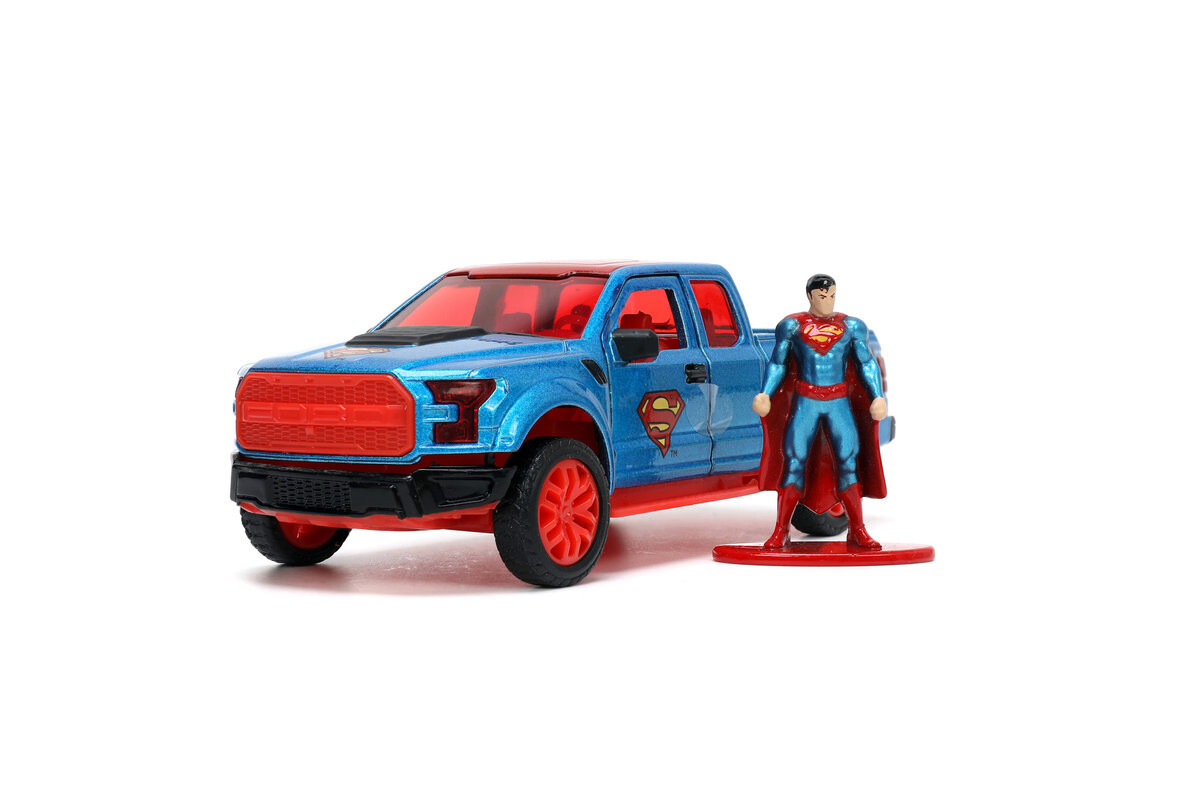 

Модель автомобиля DC Comics 1/32 — Ford F 150 Raptor 2017 (включая фигурку Супермена) Jada