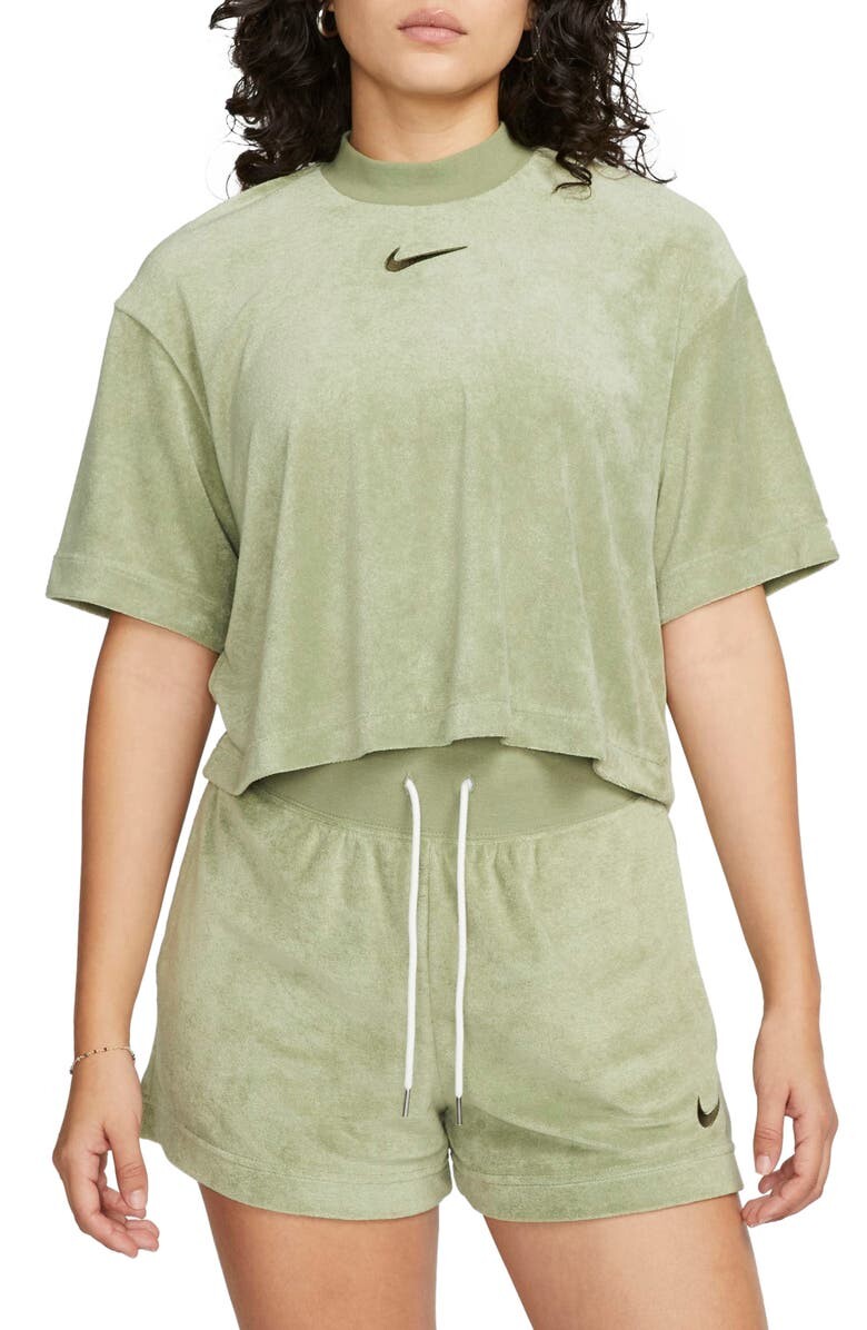 

Спортивная одежда Махровый топ с короткими рукавами и воротником-стойкой NIKE