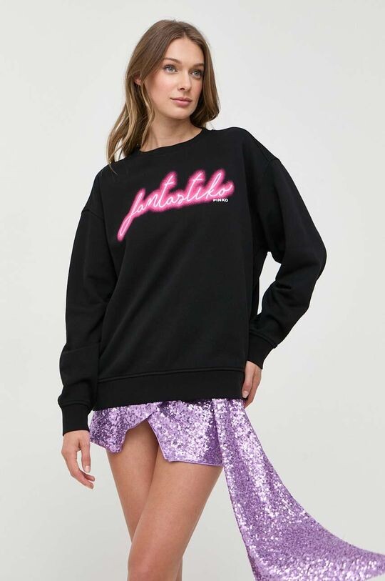 

Хлопковая толстовка Pinko, черный