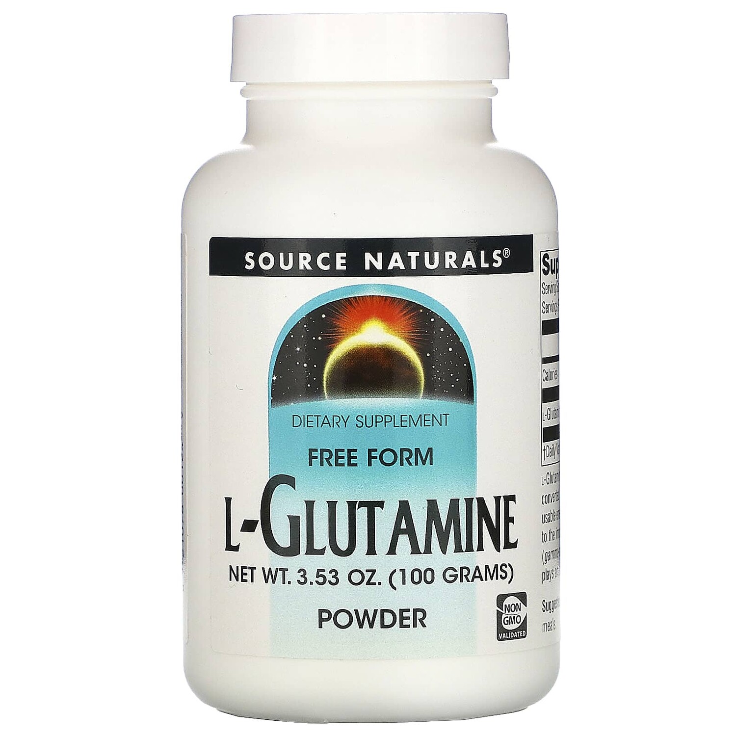 

L-глютамин, порошок в свободной форме 3.53 унции (100 г), Source Naturals