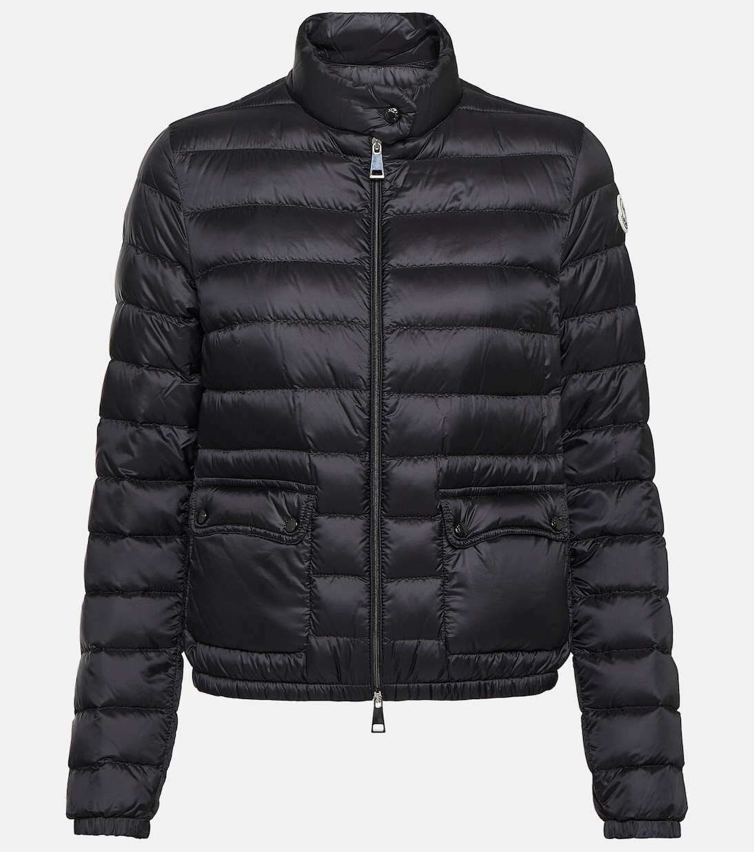 Стеганый пуховик lans Moncler, черный стеганый пуховик colomb moncler синий