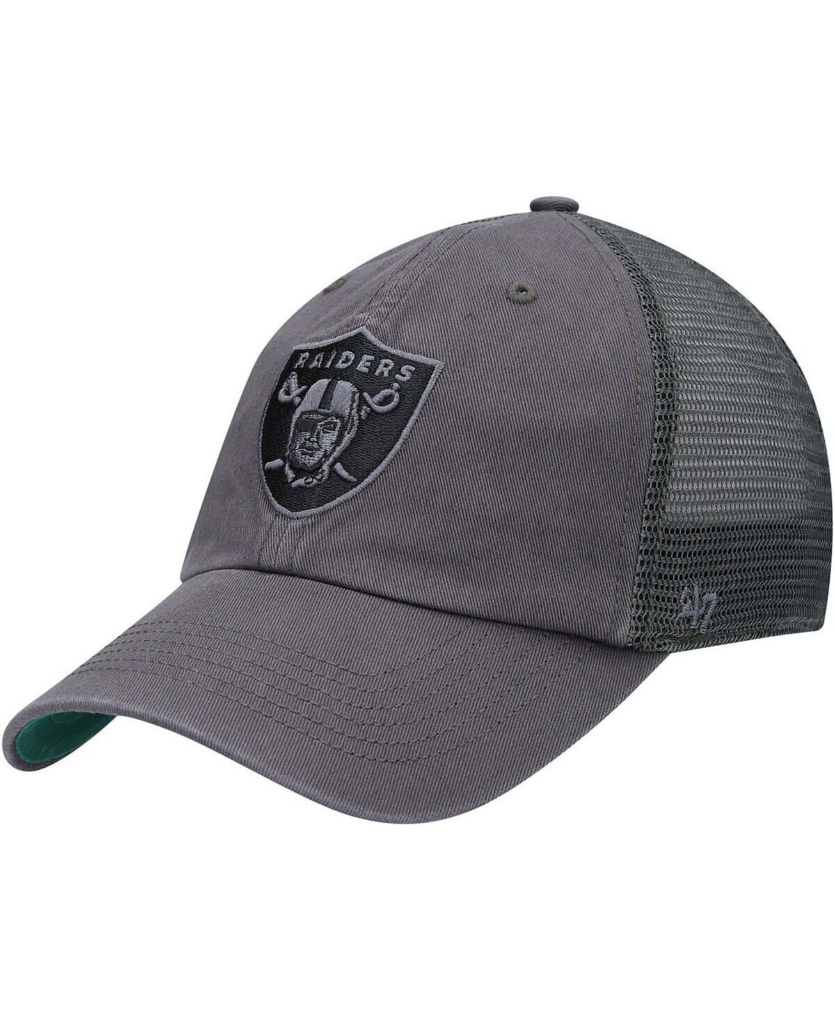 

Мужская угольная кепка Las Vegas Raiders Trawler Clean Up Trucker Snapback '47 Brand