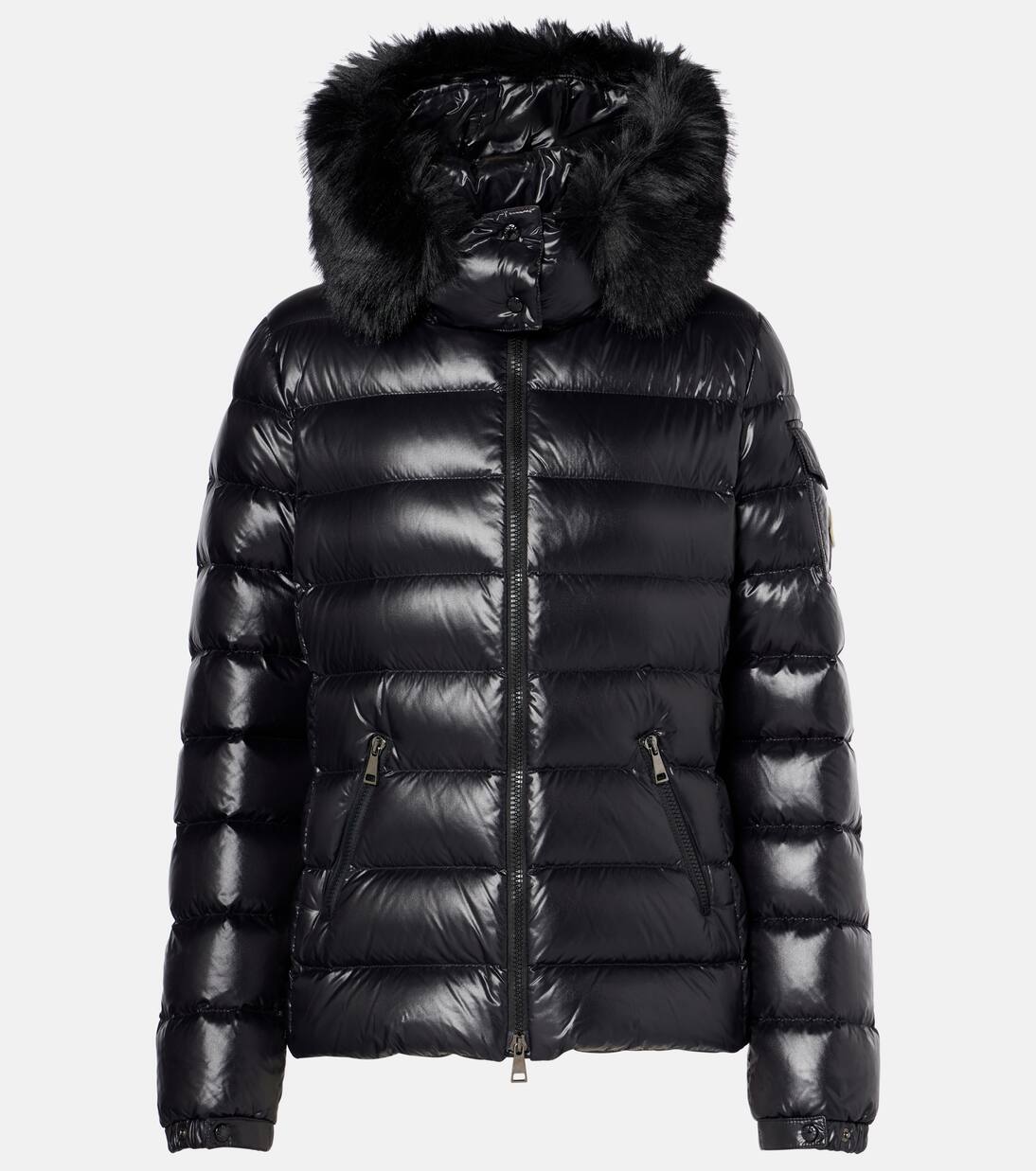 

Пуховик Badyf с отделкой из овчины Moncler, черный