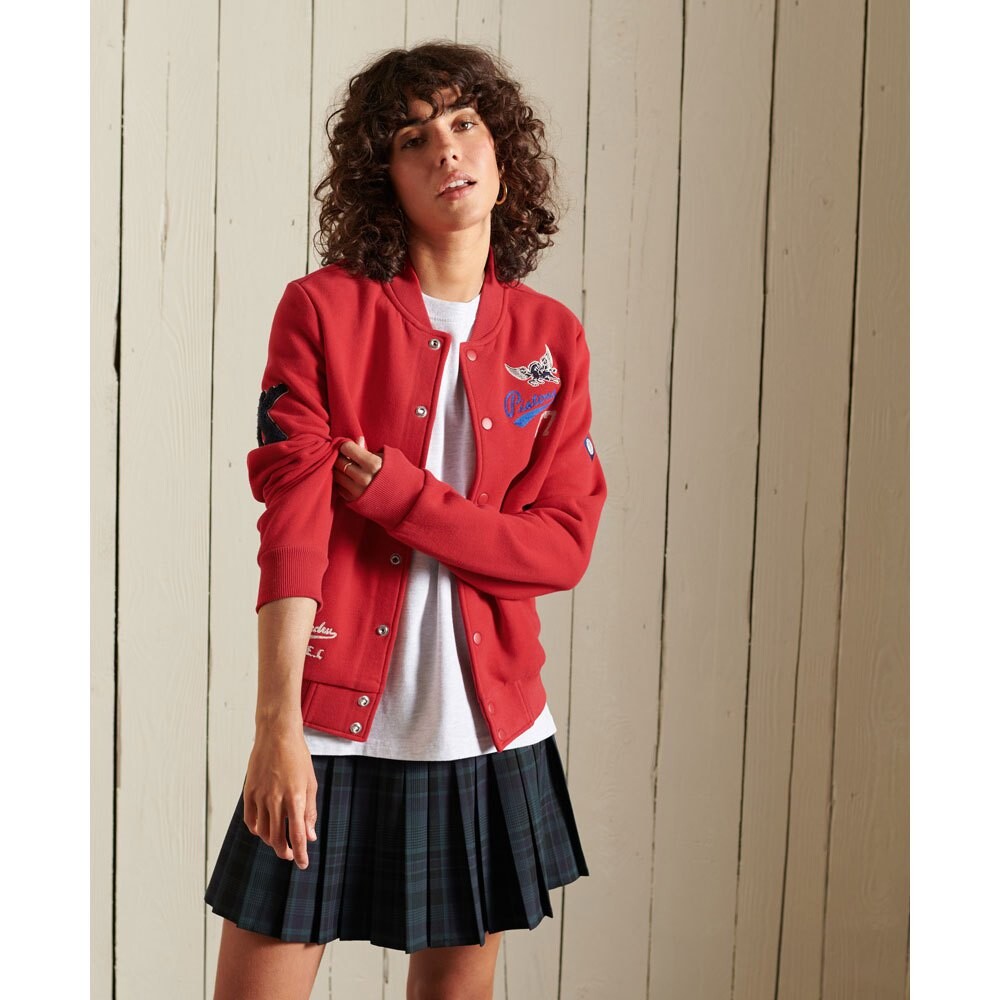 

Толстовка Superdry Collegiate Jersey Bomber, красный