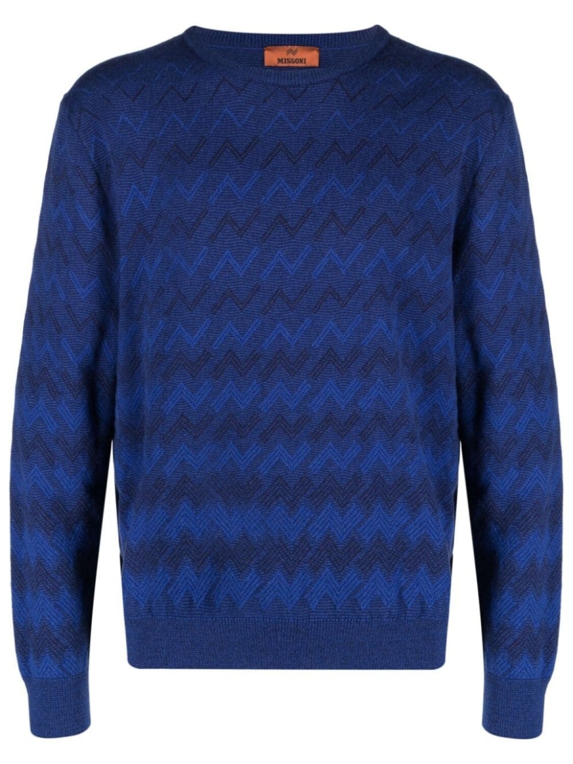Missoni кашемировый джемпер с узором зигзаг, синий