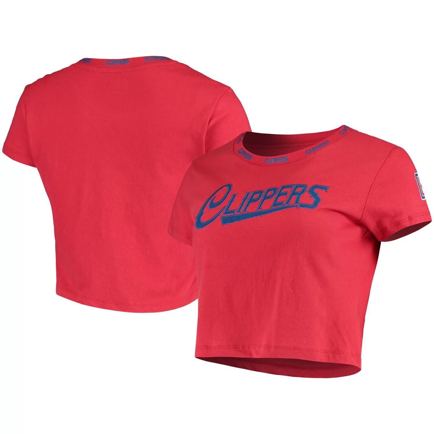 

Женская укороченная футболка из матового джерси New Era Red LA Clippers New Era