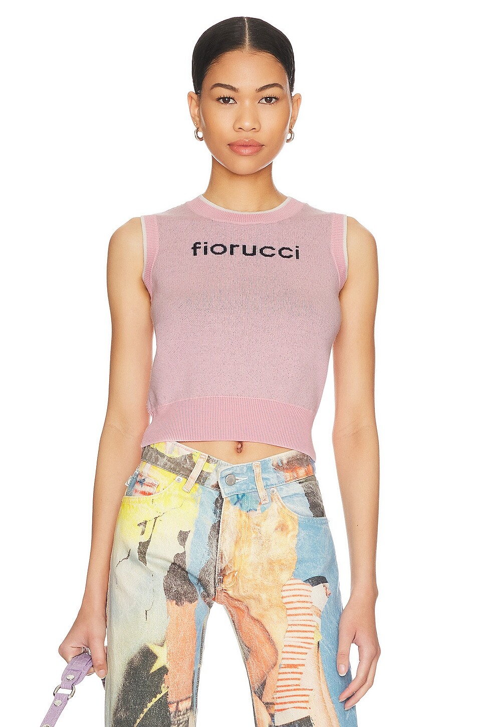 

Топ FIORUCCI Squiggle Logo Knitted, розовый