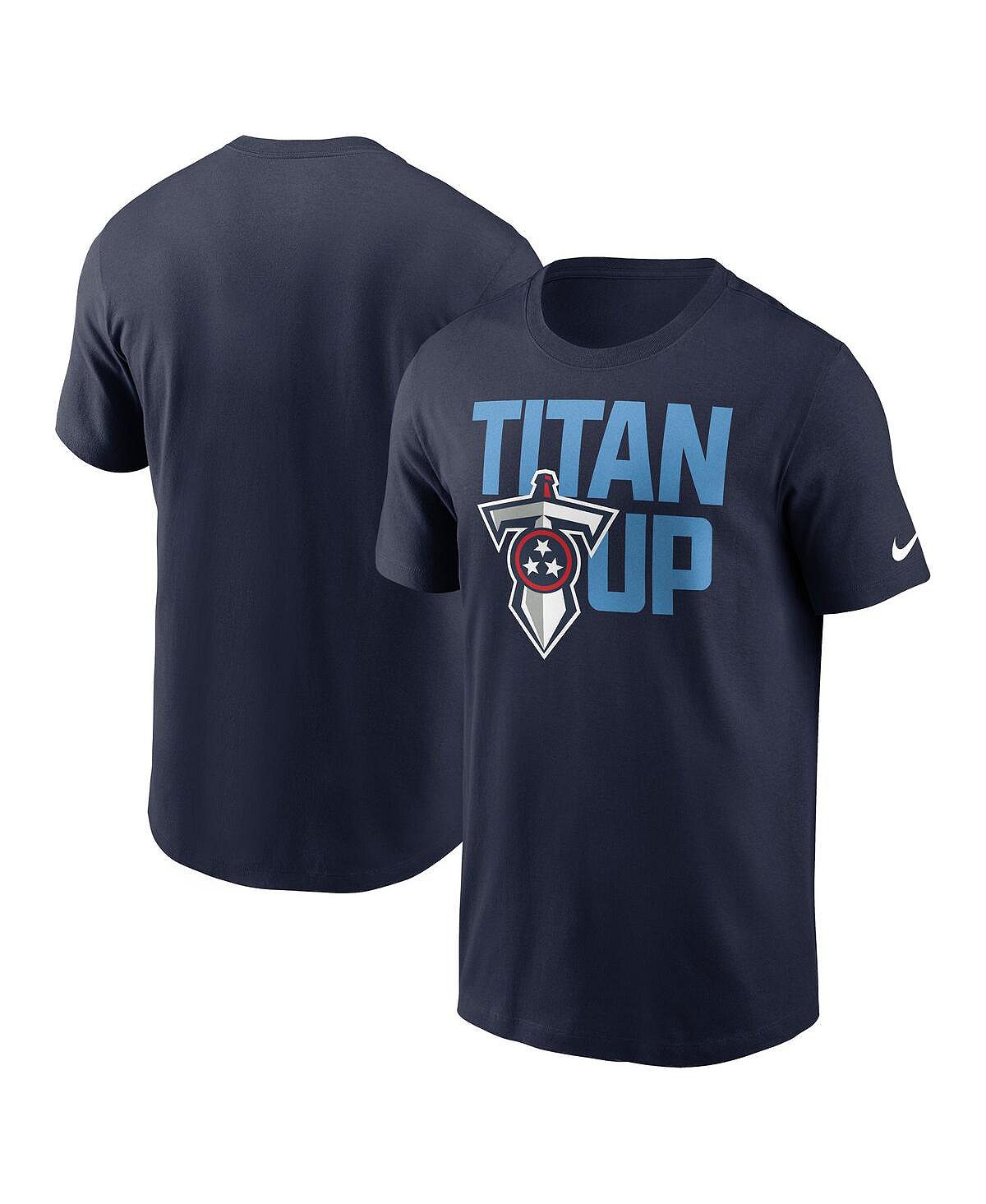 Мужская темно-синяя футболка Tennessee Titans Local Essential Nike