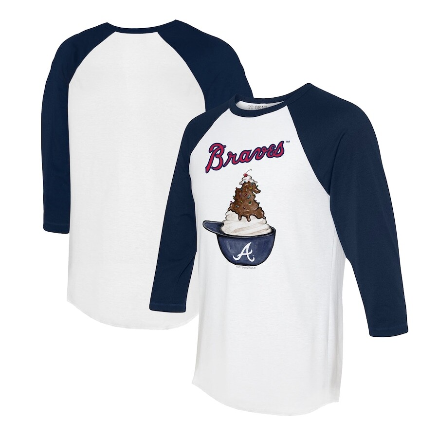 

Футболка с длинным рукавом Tiny Turnip Atlanta Braves, белый