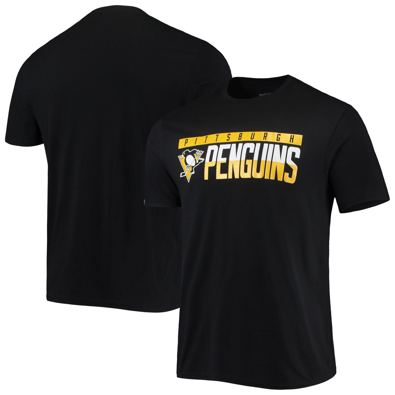 

Черная мужская футболка Levelwear Pittsburgh Penguins Richmond Wordmark, Черный