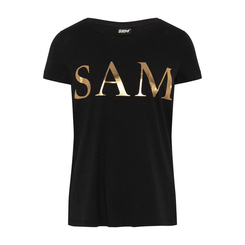 Блестящая футболка с принтом спереди UNCLE SAM, цвет schwarz футболка с принтом спереди uncle sam цвет weiss