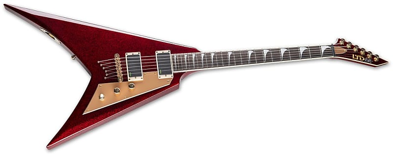 Электрогитара ESP Ltd KH-V Kirk Hammett Signature Guitar, Red Sparkle