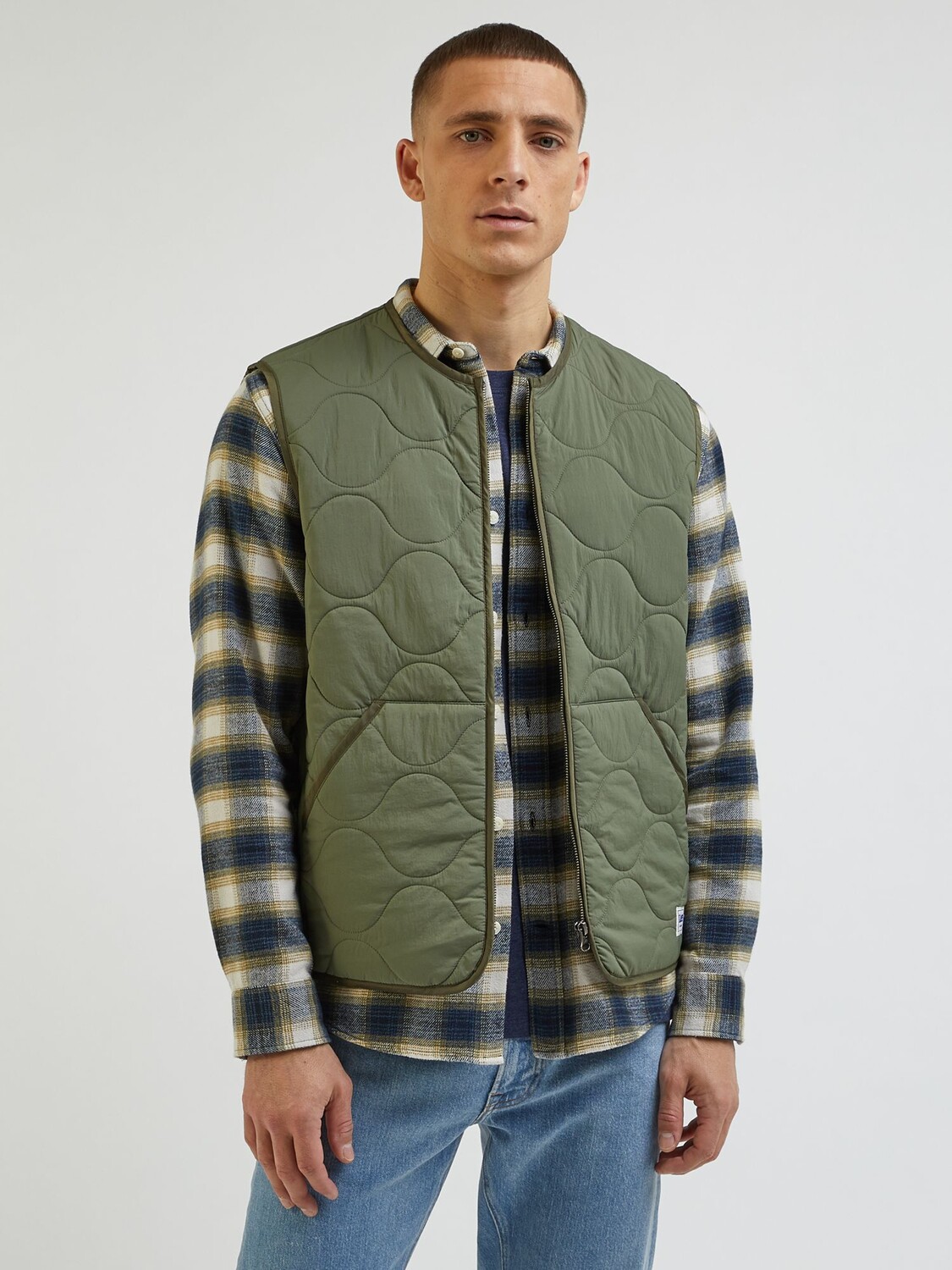 

Утепленный жилет Lee Regular Fit, оливковый, Зеленый