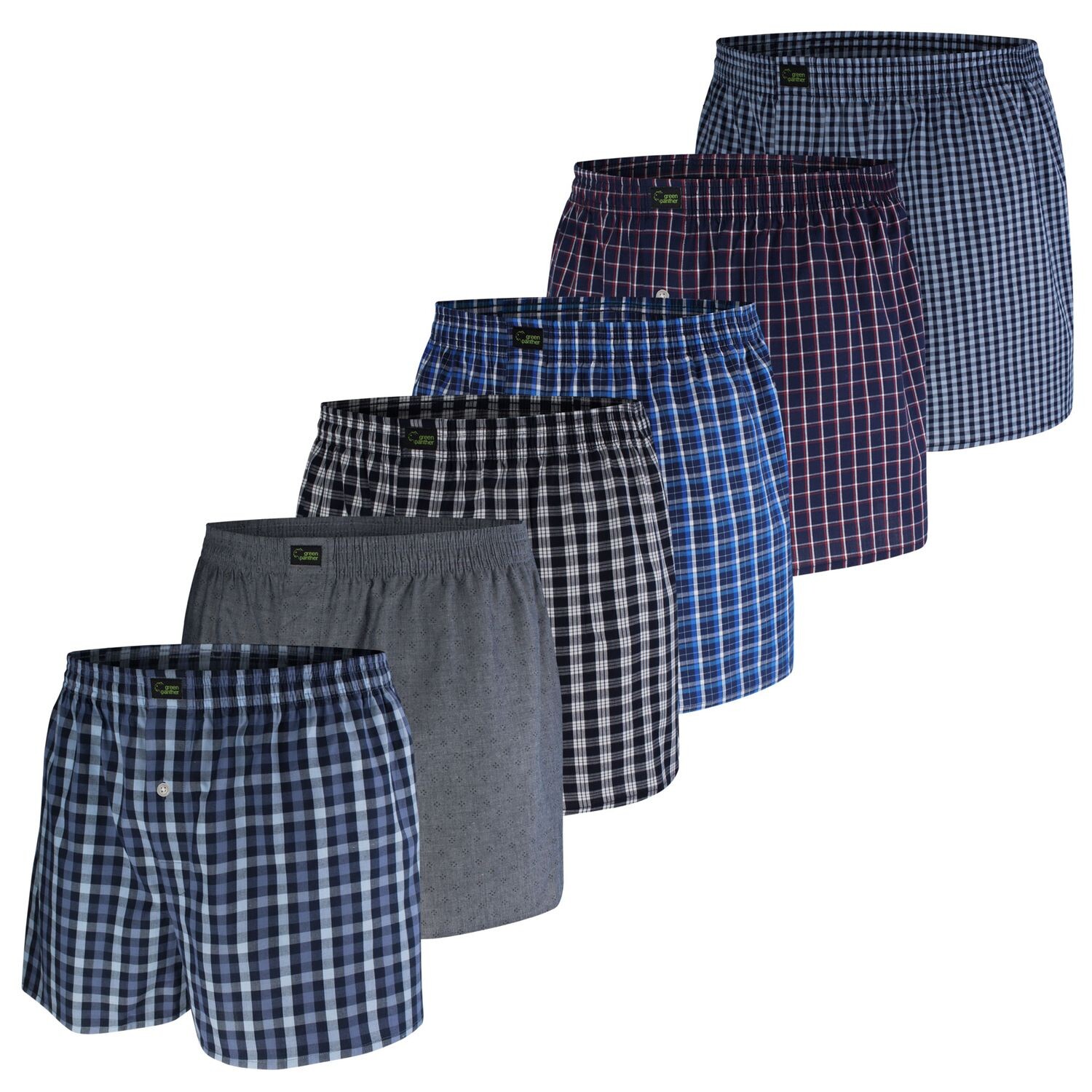 

Боксеры green panther Webboxershorts 6 шт, цвет Navy / Grau / Blau