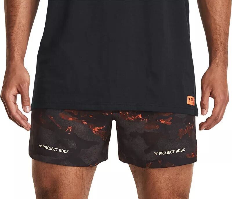 

Мужские тканые шорты Under Armour Project Rock Veterans Day 5 дюймов, черный
