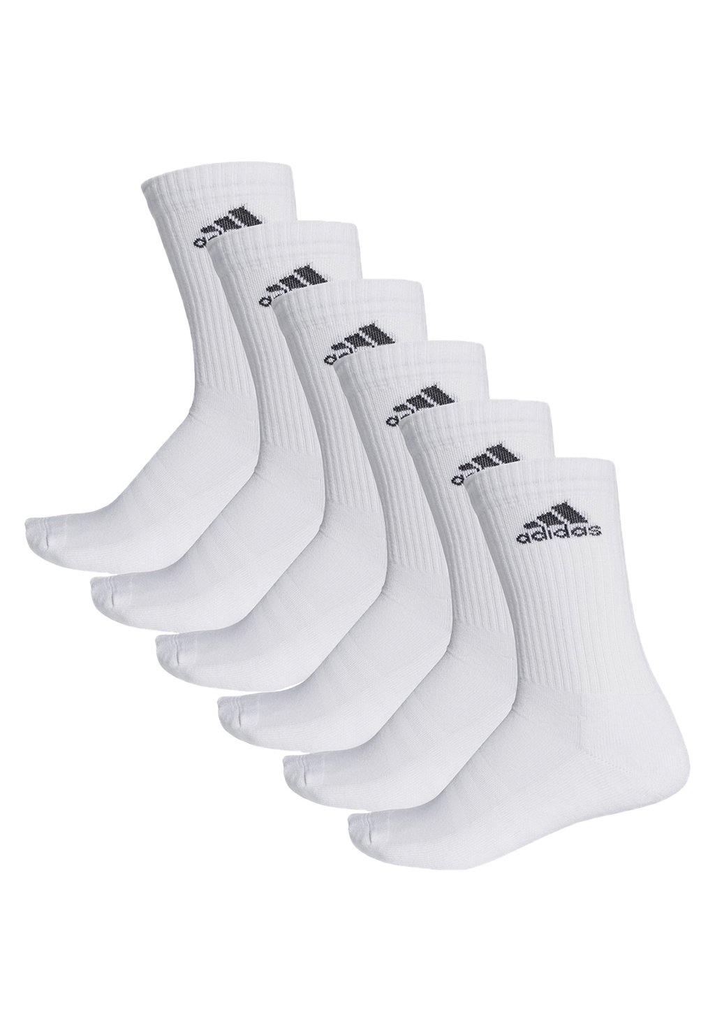 спортивные носки 6 pack unisex adidas performance цвет grey melange Спортивные носки 6 PACK UNISEX adidas Performance, цвет white