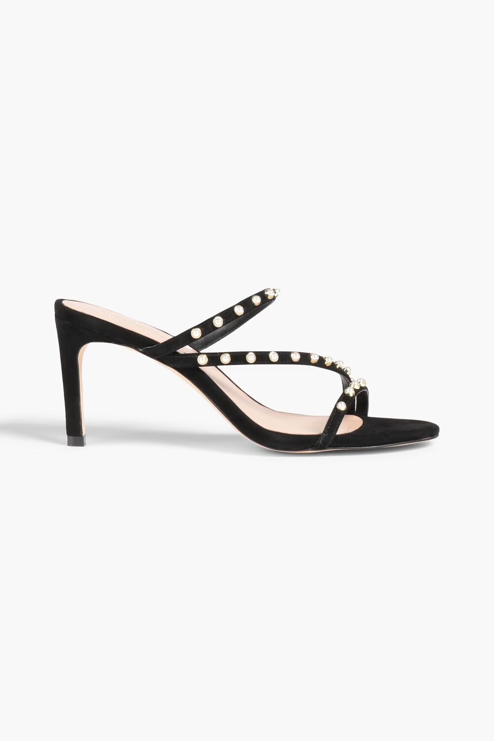 

Замшевые мюли Dancer Pearl 80 с декором Stuart Weitzman, черный