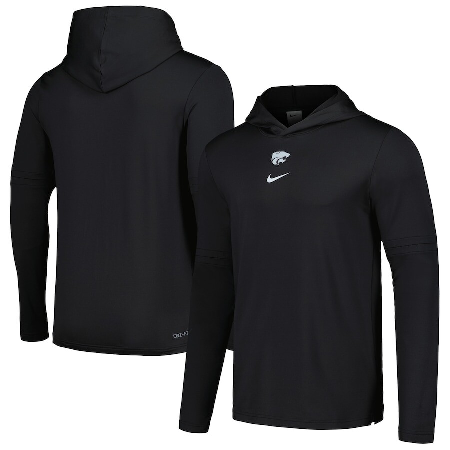 

Футболка с длинным рукавом Nike Kansas State Wildcats, черный