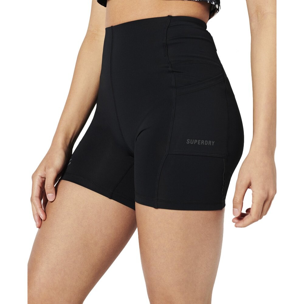 

Тайтсы Superdry Run Tight Shorts, черный