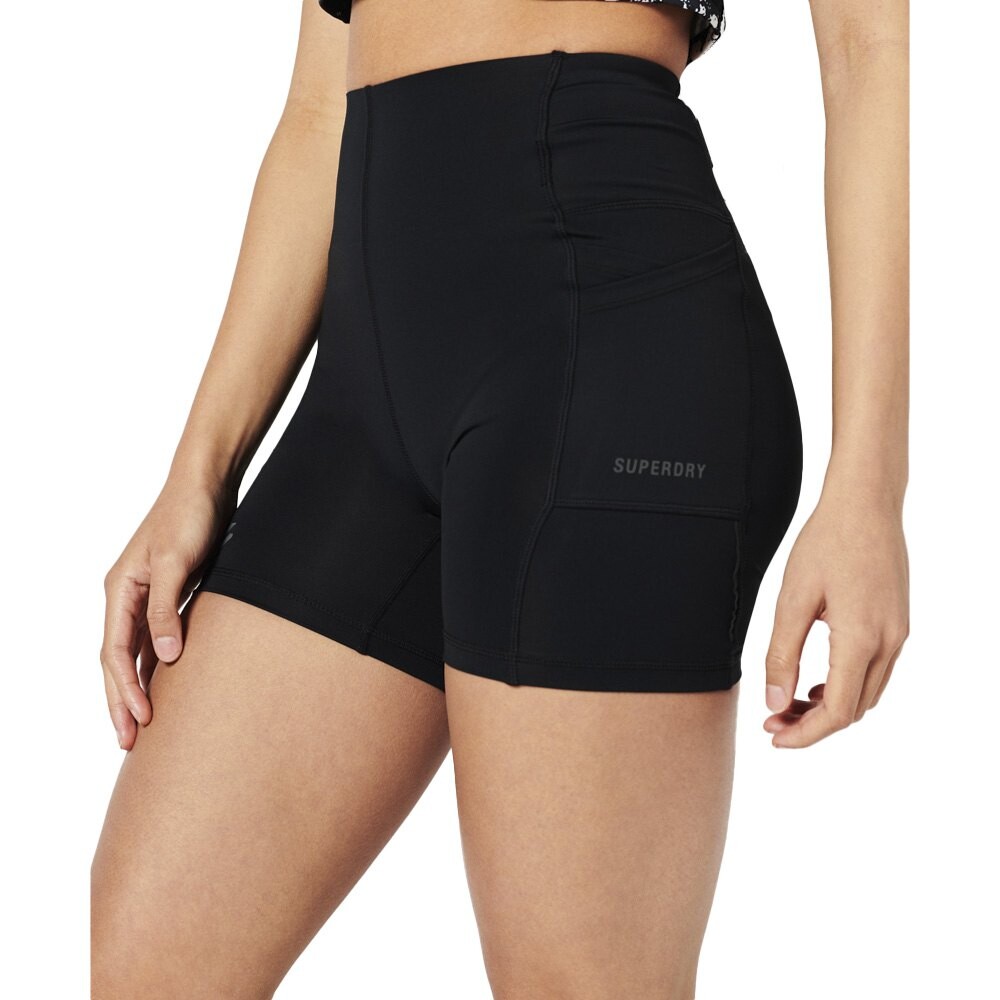 Тайтсы Superdry Run Tight Shorts, черный тайтсы nike w nk swoosh run tight 7 8 женщины da1145 531 xl