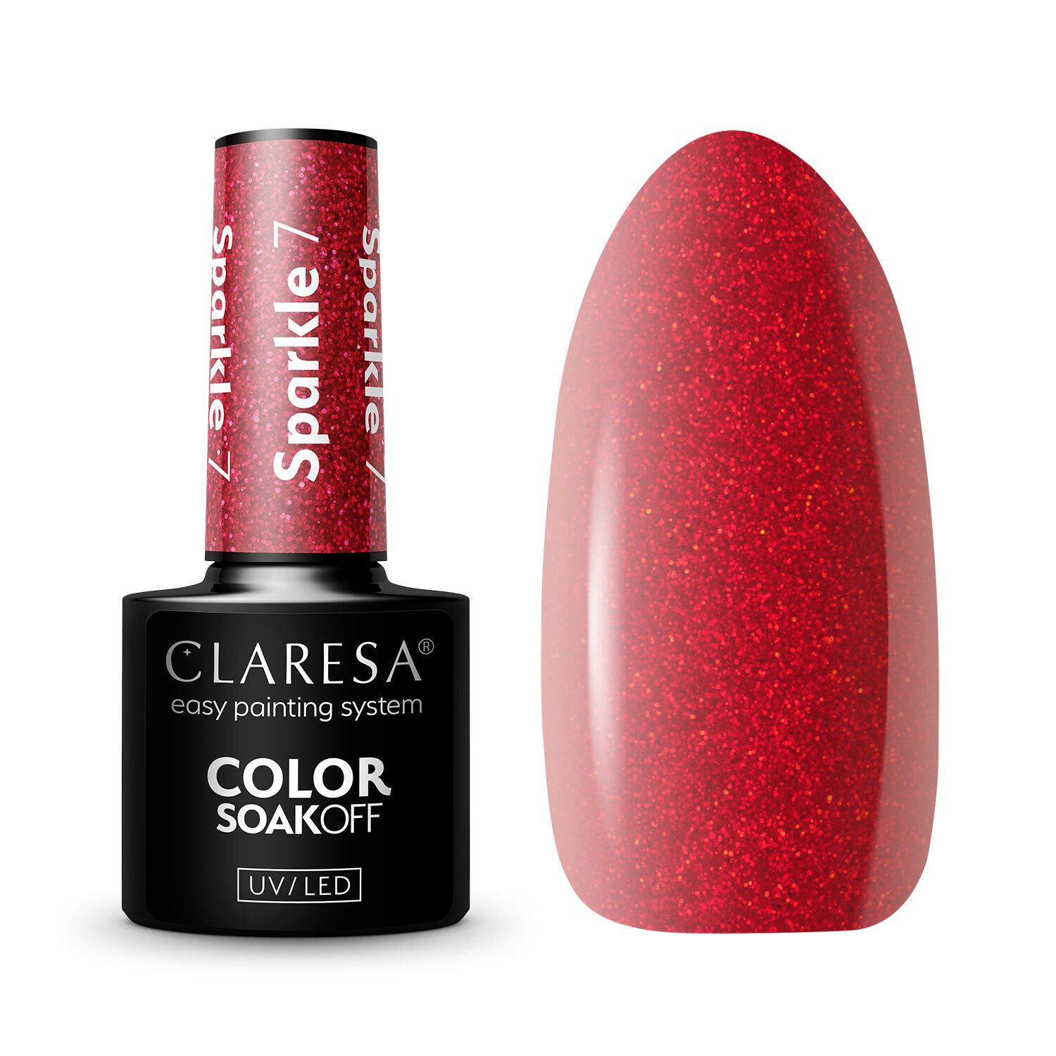 

Гибридный лак для ногтей 7 Claresa Sparkle, 5 гр