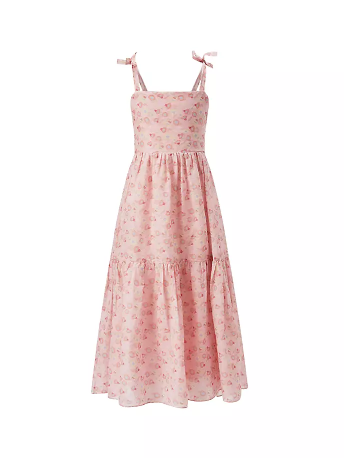 Многоярусное платье макси с цветочным принтом для девочек Bardot Junior, цвет pink floral платье мини bardot fleur цвет bold floral