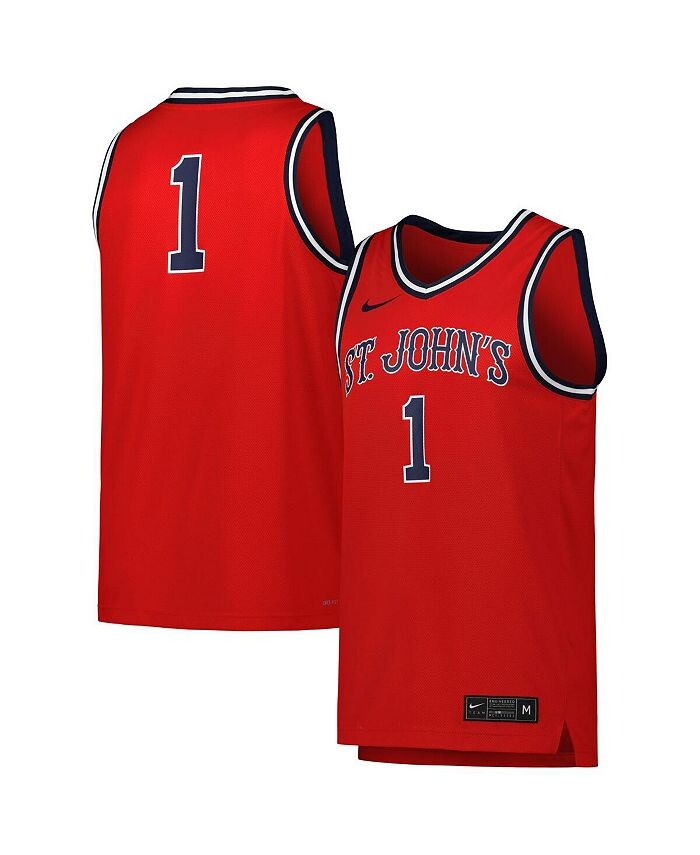 

Мужская баскетбольная майка #1 Red St. John's Red Storm Replica Nike, красный