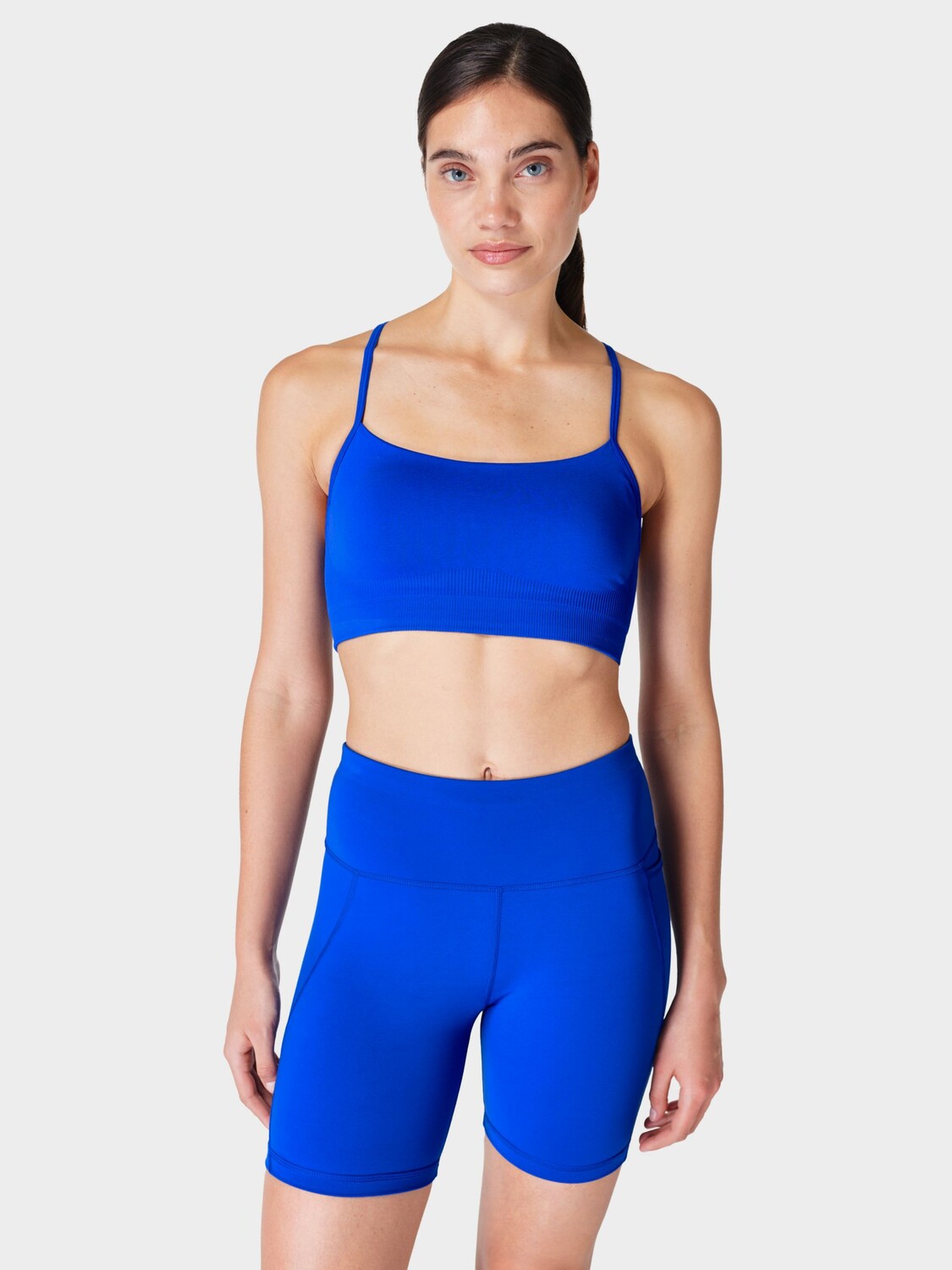 

Восстановленный бюстгальтер для йоги Spirit Sweaty Betty, молния синий