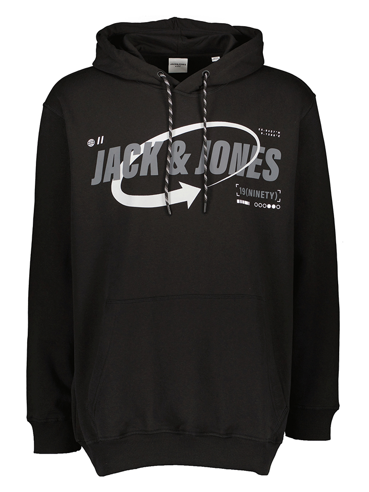 

Толстовка JACK & JONES PLUS Hoodie, черный