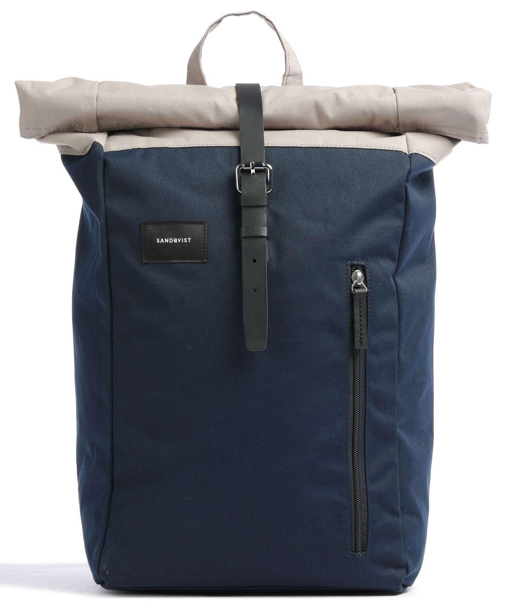Рюкзак Ground Dante Rolltop 16 дюймов из переработанного полиэстера Sandqvist, синий рюкзак ground knut из органического хлопка и переработанного полиэстера sandqvist синий
