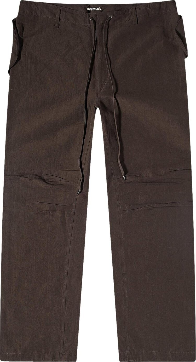 

Брюки Auralee Finx Field 'Dark Brown', коричневый
