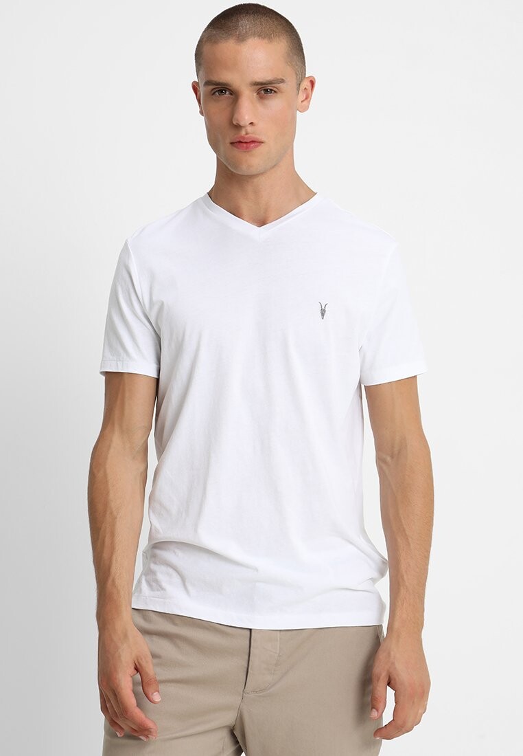 

Базовая футболка Tonic V-Neck AllSaints, цвет optic white, Серый