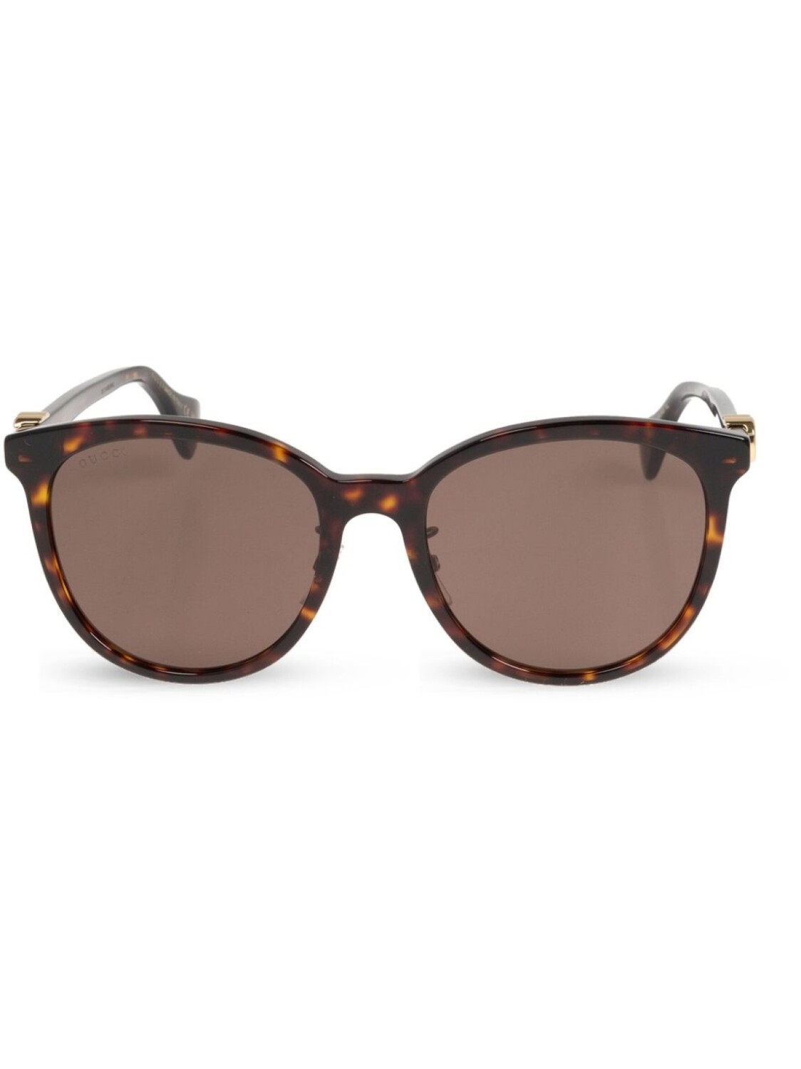 

Gucci Eyewear солнцезащитные очки с пластиной GG, коричневый