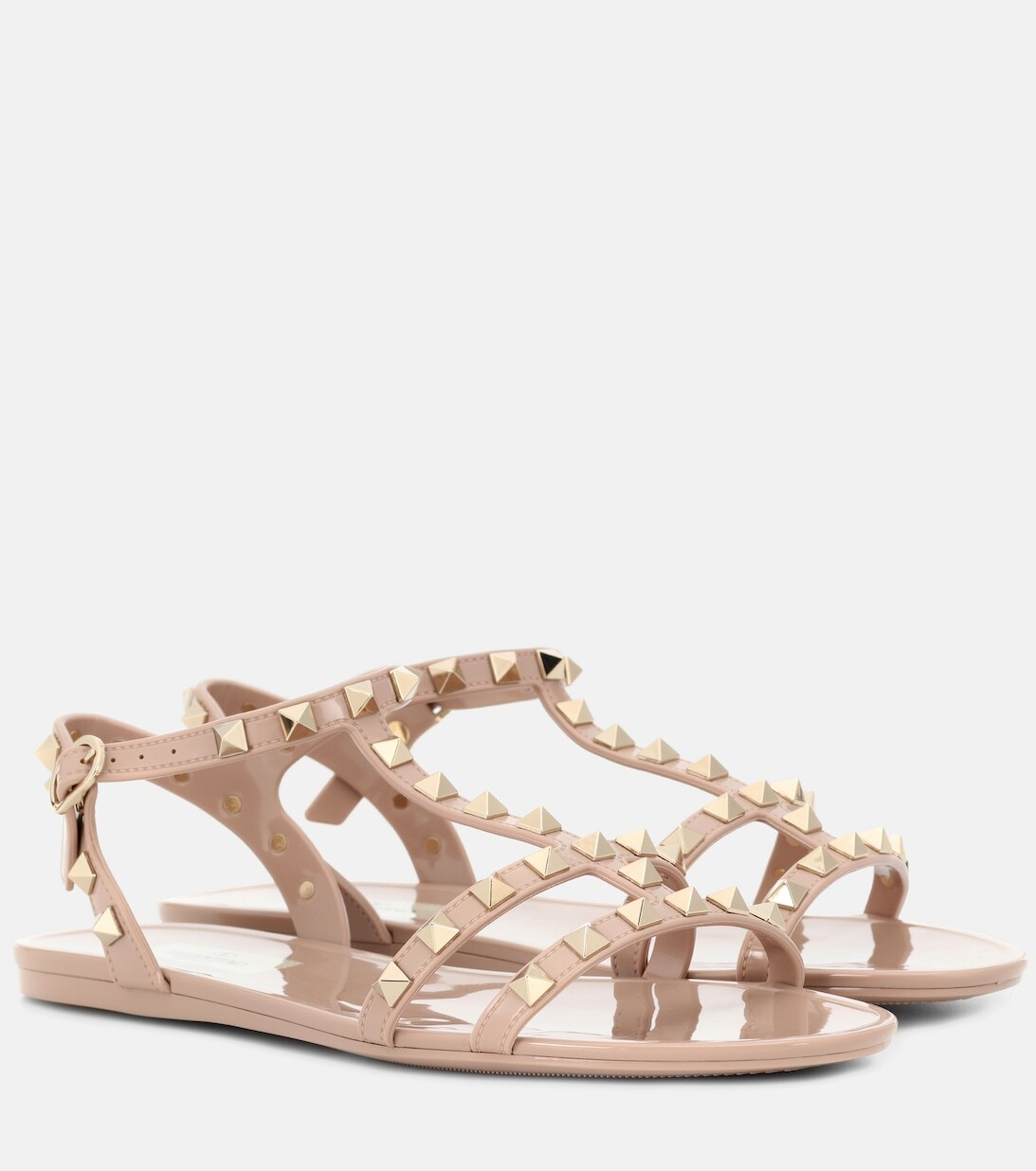 

Желейные босоножки Valentino Garavani Rockstud Valentino Garavani, бежевый