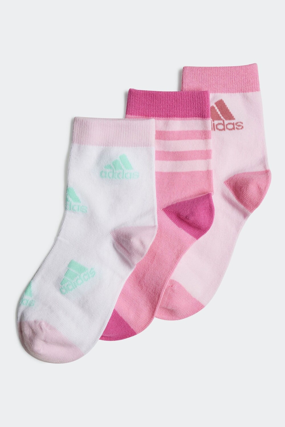 

Комплект из 3 пар детских носков с графическим принтом adidas, розовый