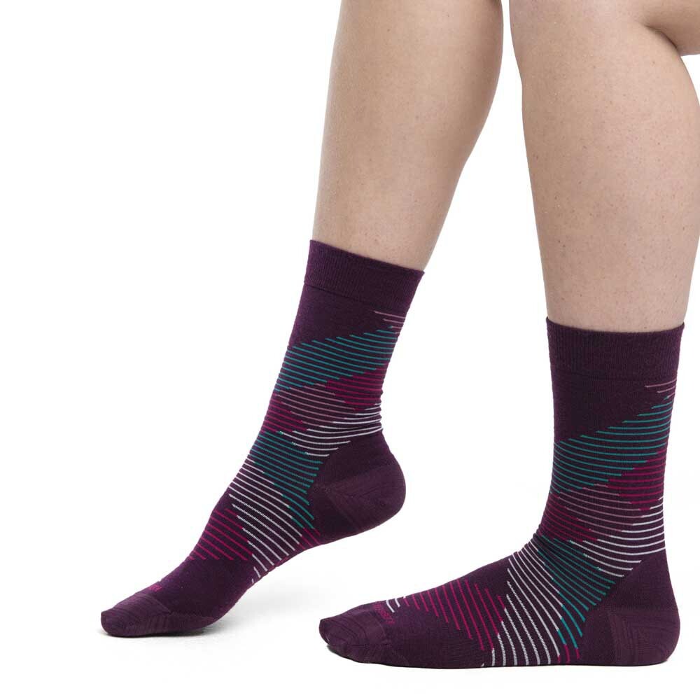 

Носки Icebreaker Lifestyle Fine Gauge Dashes Merino Crew, фиолетовый