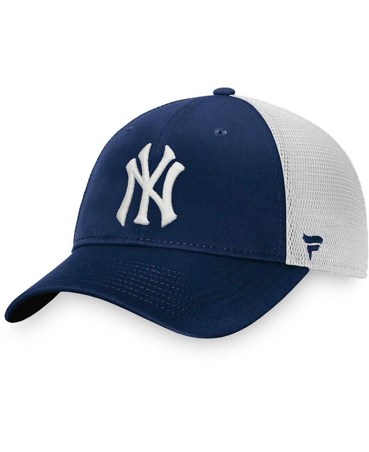 

Мужская темно-синяя белая кепка New York Yankees Core Trucker Snapback Fanatics