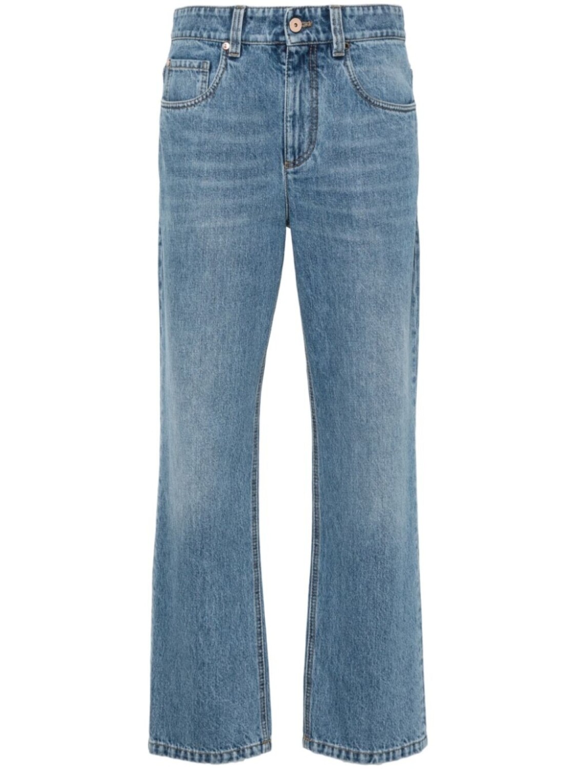 

Brunello Cucinelli джинсы с отделкой Monili, синий