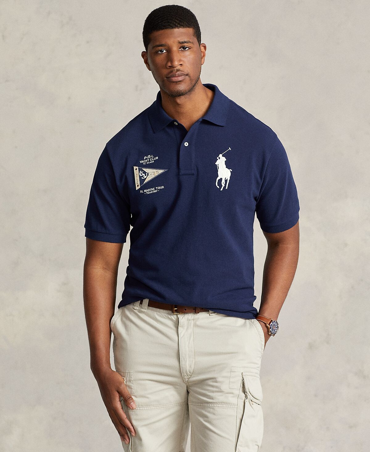 

Мужская рубашка-поло Big & Tall Big Pony в сетку Polo Ralph Lauren