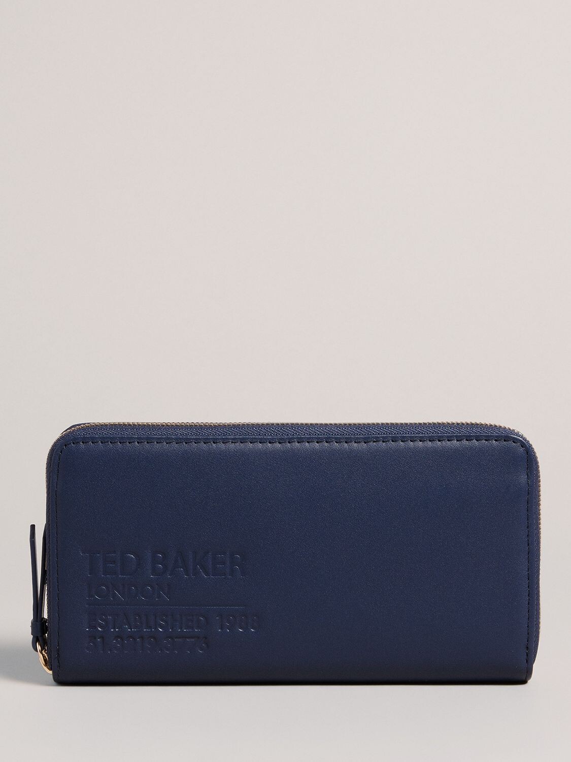 

Большой кожаный кошелек на молнии Ted Baker Darciea, темно-синий